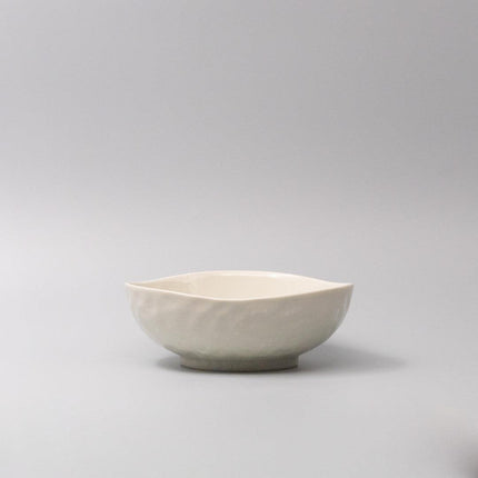Bowl Organic Shape 11cm Kanso Soft White Glaze.