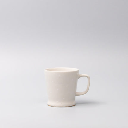 Mug 8.5cm White Dot Glaze.