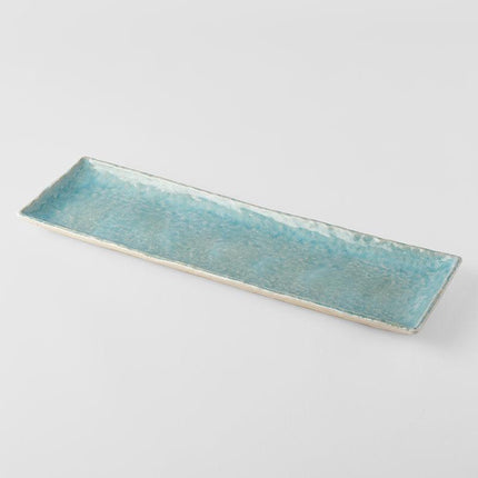 Platter 50cm Crazed Blue Glaze.
