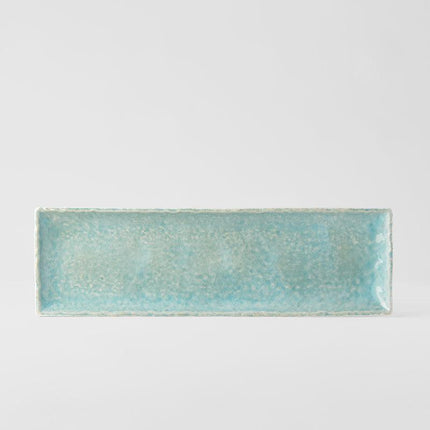 Platter 50cm Crazed Blue Glaze.