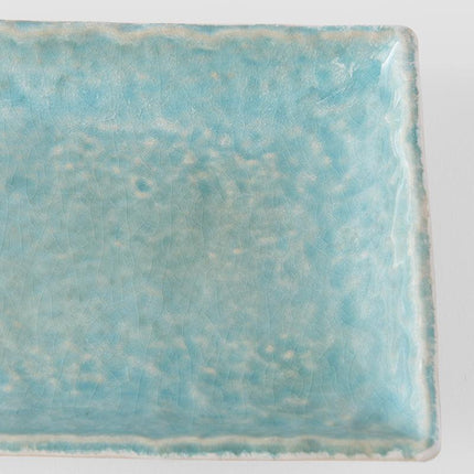 Platter 50cm Crazed Blue Glaze.