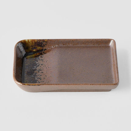 Sauce Dish 13cm Shigaraki Brown Glaze.