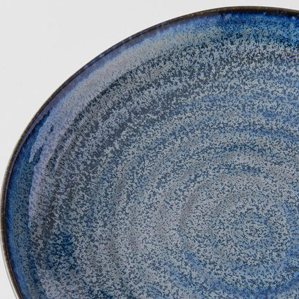 Dinner Plate Organic Shape 23cm Kanso Indigo Blue Glaze.