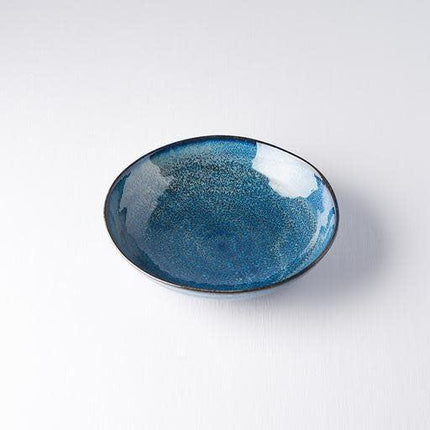 Pasta Bowl Organic Shape 21cm Kanso Indigo Blue Glaze.