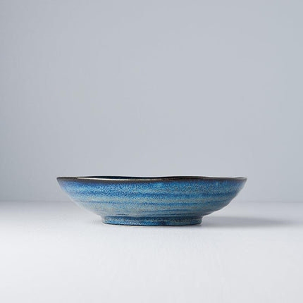 Pasta Bowl Organic Shape 21cm Kanso Indigo Blue Glaze.