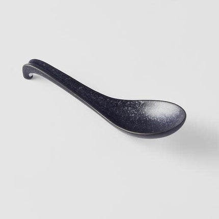 Spoon Ramen 17.5cm Kanso Matt Black Glaze.