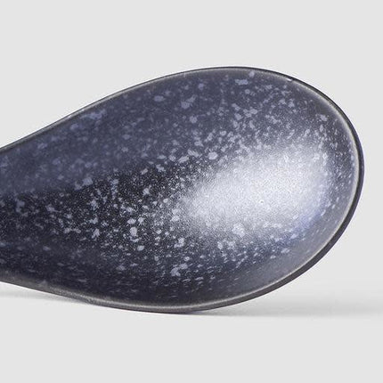 Spoon Ramen 17.5cm Kanso Matt Black Glaze.