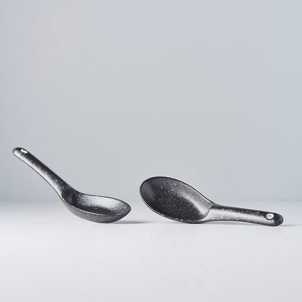 Spoon Small 15cm Kanso Matt Black Glaze.