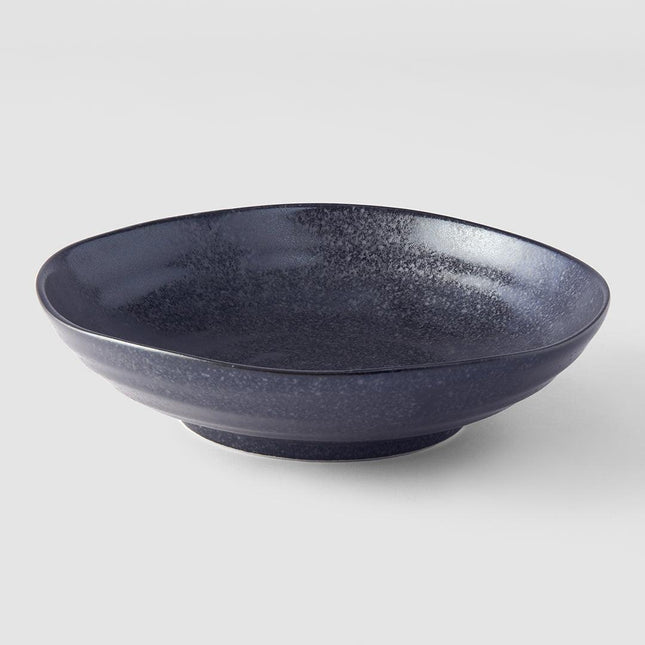 Pasta Bowl Organic Shape 21 cm Kanso Matte Black Glaze.