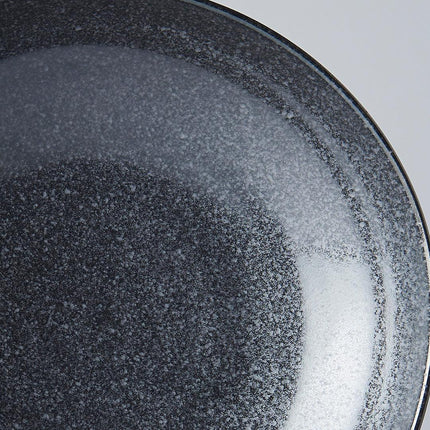 Pasta Bowl Organic Shape 21 cm Kanso Matte Black Glaze.
