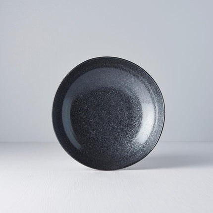 Pasta Bowl Organic Shape 21 cm Kanso Matte Black Glaze.