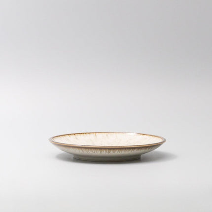 Side Plate 19cm Ivory Pearl Glaze.