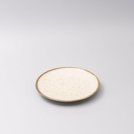 Tapas Plate 17cm Ivory Pearl Glaze.