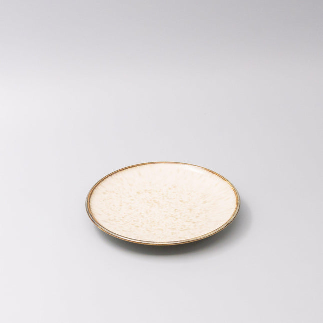 Tapas Plate 17cm Ivory Pearl Glaze.