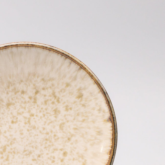 Tapas Plate 17cm Ivory Pearl Glaze.