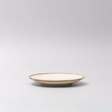 Tapas Plate 17cm Ivory Pearl Glaze.