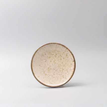 Tapas Plate 17cm Ivory Pearl Glaze.