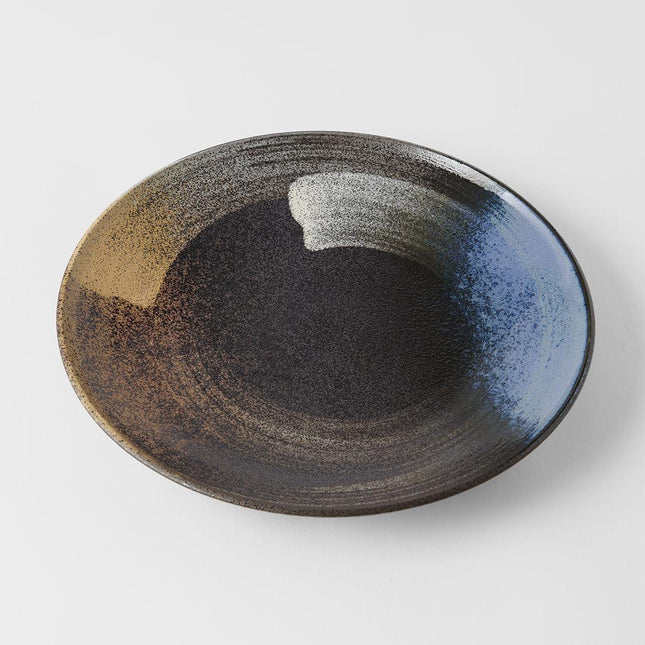 Dinner Plate 28.5cm Gold Brushstroke Glaze.