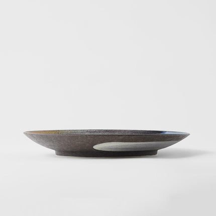 Dinner Plate 28.5cm Gold Brushstroke Glaze.