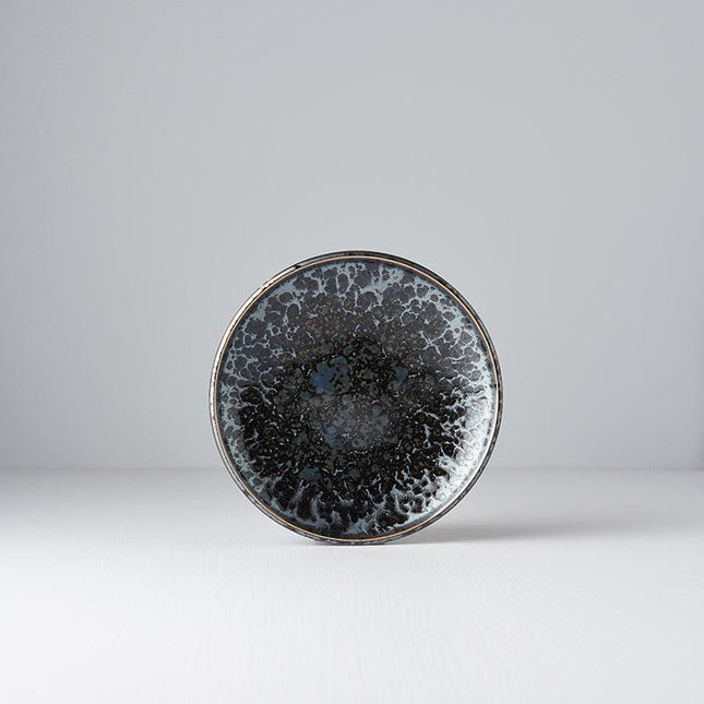 Tapas Plate 17cm Black Pearl Glaze.