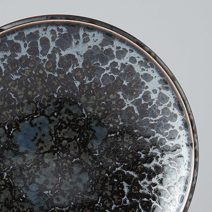 Tapas Plate 17cm Black Pearl Glaze.