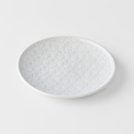 Tapas Plate 17cm White Star Glaze.