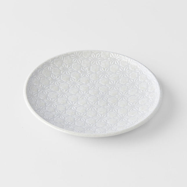 Tapas Plate 17cm White Star Glaze.