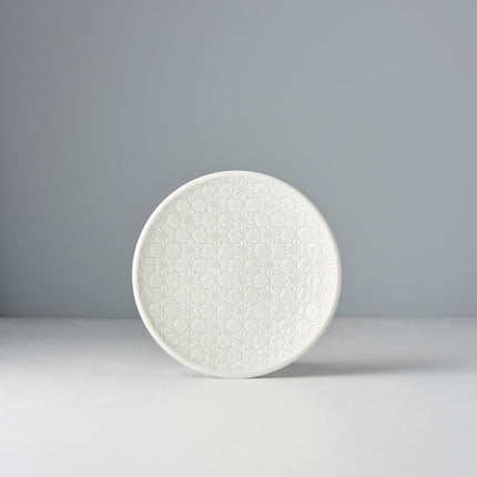 Tapas Plate 17cm White Star Glaze.