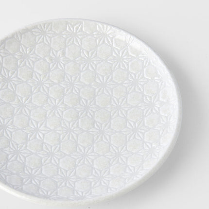 Tapas Plate 17cm White Star Glaze.