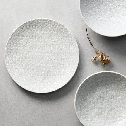 Tapas Plate 17cm White Star Glaze.