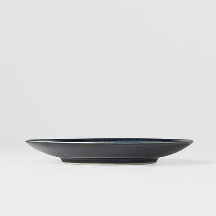 Tapas Plate 17cm Copper Swirl Glaze.