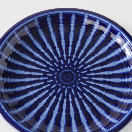 Dinner Plate 26cm Cobalt Rays Glaze.
