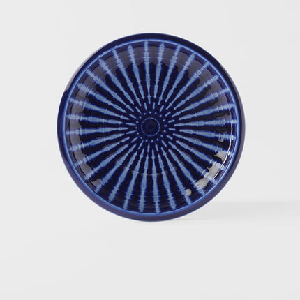 Dinner Plate 26cm Cobalt Rays Glaze.