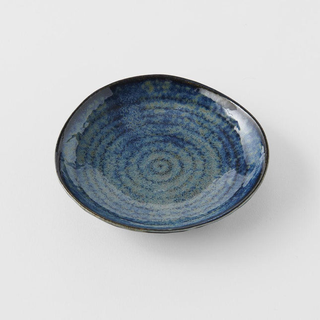 Saucer Organic Shape 13.5cm Kanso Indigo Blue Glaze.