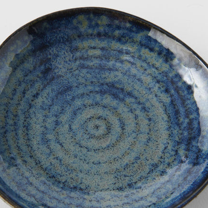 Saucer Organic Shape 13.5cm Kanso Indigo Blue Glaze.