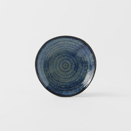 Saucer Organic Shape 13.5cm Kanso Indigo Blue Glaze.