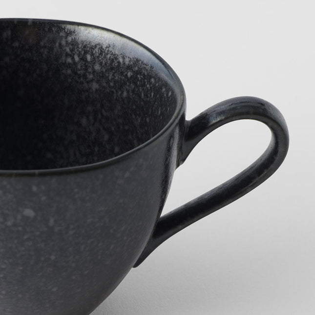 Cup 8.5cm 160ml Kanso Matte Black Glaze.