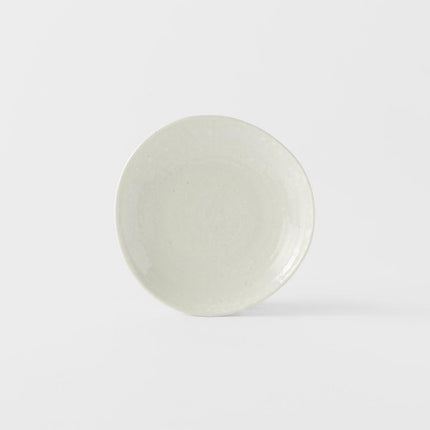 Saucer Organic Shape 13.5cm Kanso Soft White Glaze.