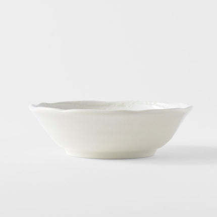 Bowl 13.5cm White Spiral Glaze.