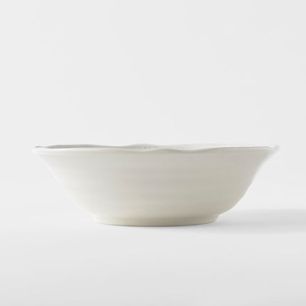 Bowl 15.5cm White Spiral Glaze.