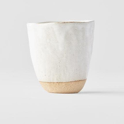 Lopsided Mug 275ml White & Bisque Glaze.