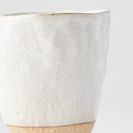 Lopsided Mug 275ml White & Bisque Glaze.