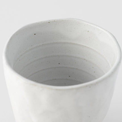 Lopsided Mug 275ml White & Bisque Glaze.