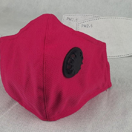 Face Mask Reusable Cotton Cloth Fabric w 2 Pm2.5 Perfect Fit Adjustable Pink.