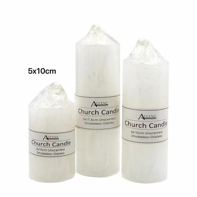 bulk 36 Unscented White Church Candle 150G 10cm.