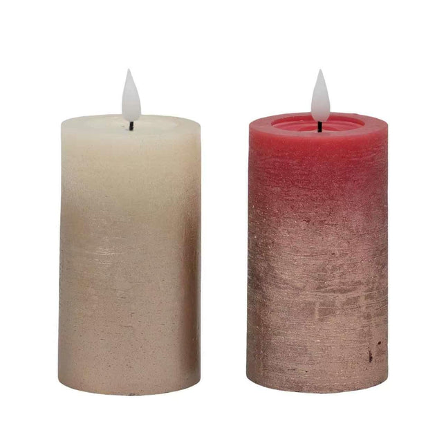bulk 24 Led Gold Splash Taper Candle Asst 10cm.