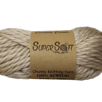 bulk 12 Oatmeal Chunky Yarn 100G.