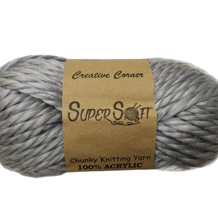 bulk 12 Grey Marl Chunky Yarn 100G.