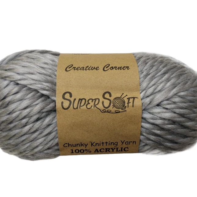 bulk 12 Grey Marl Chunky Yarn 100G.