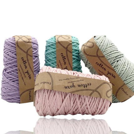 bulk 12 Macrame Cotton Yarn 72mtrs 4mm 400G Pastel Assort Knitting.